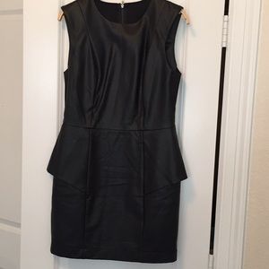 BCBGeneration black leather midi dress (size 6)
